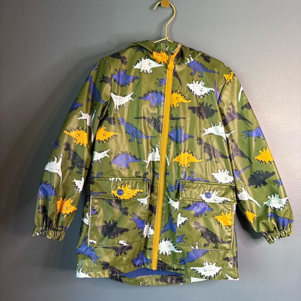 Joules Kids Dinosaur Raincoat with Hood
